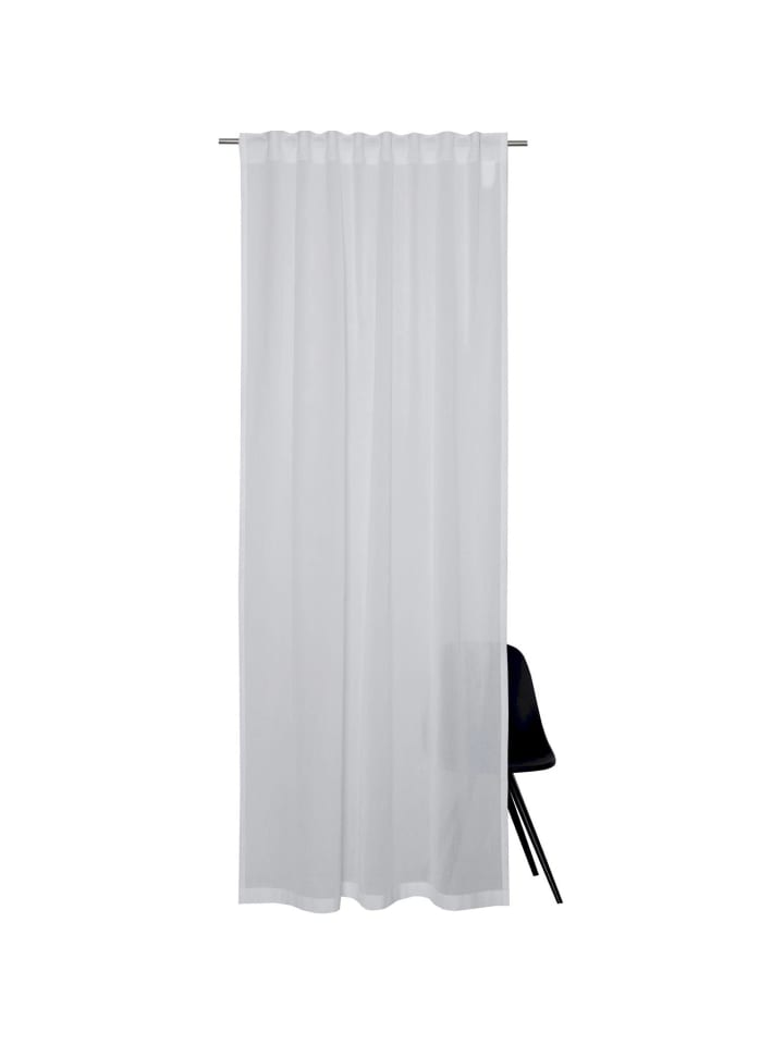 ESPRIT Halbtransparenter Schlaufenvorhang LINEN in Weiß günstig kaufen 130x250 cm