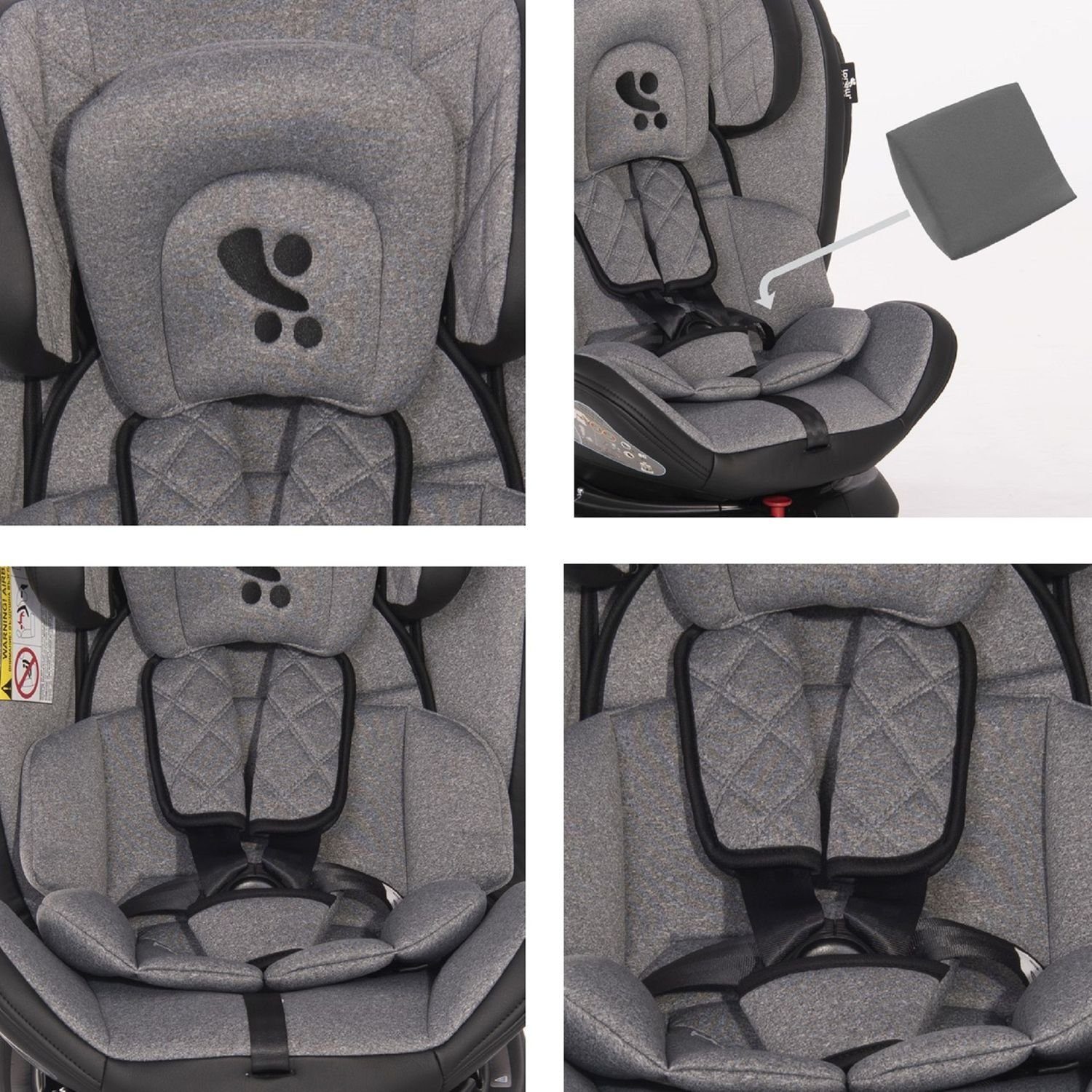 Lorelli Autokindersitz Kindersitz Aviator SPS Isofix Gruppe 0+/1/2/3, bis: 36 kg, (0 - 36 kg) 0 - 12 Jahre