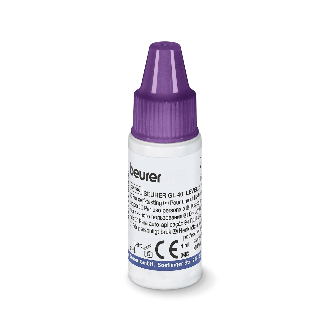 Beurer Kontrolllösung GL 40 LEVEL 1 + LEVEL 2-Kontrolllösung LEVEL 1 + LEVEL 2 für das Blutzuckermessgerät GL 40