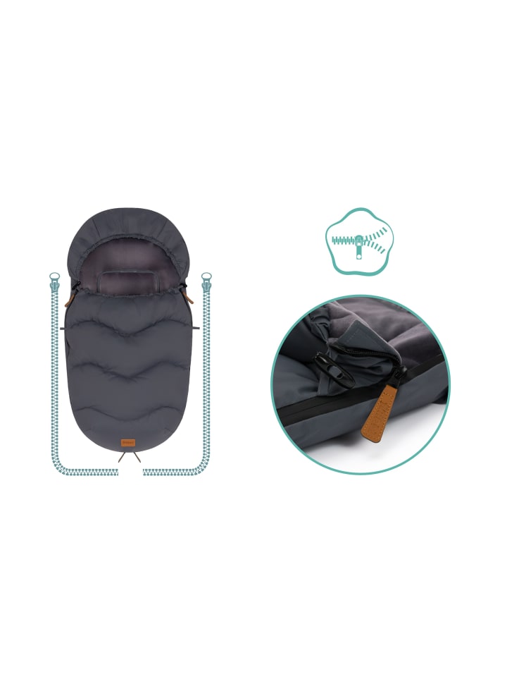 fillikid Winterfußsack Nuptse Exklusiv in Grau günstig kaufen onesize
