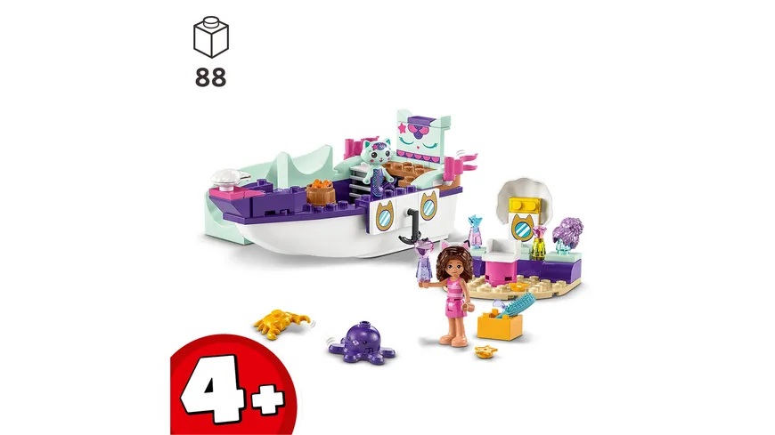 LEGO Gabby's Dollhouse 10786 Meerkätzchens Schiff und Spa