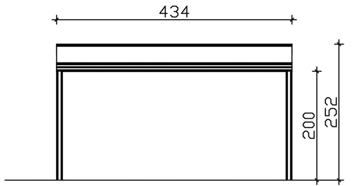 Skanholz Terrassendach Modena, BxT: 434x257 cm, 434 cm Breite, verschiedene Tiefe