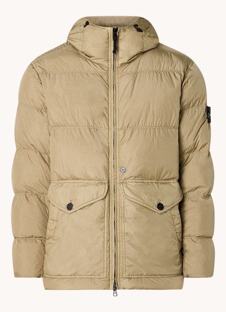Μπουφάν Stone Island 40723 από πούπουλο με γέμιση από φτερά και τσέπες με καπάκι