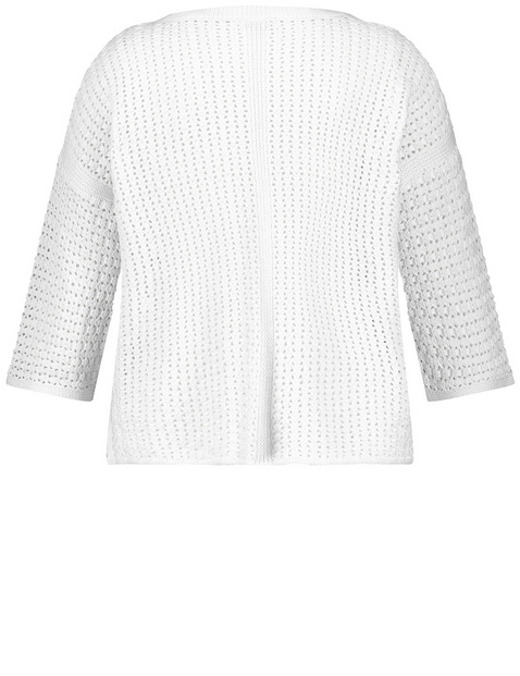 3/4 Arm Pullover aus Lochstrick