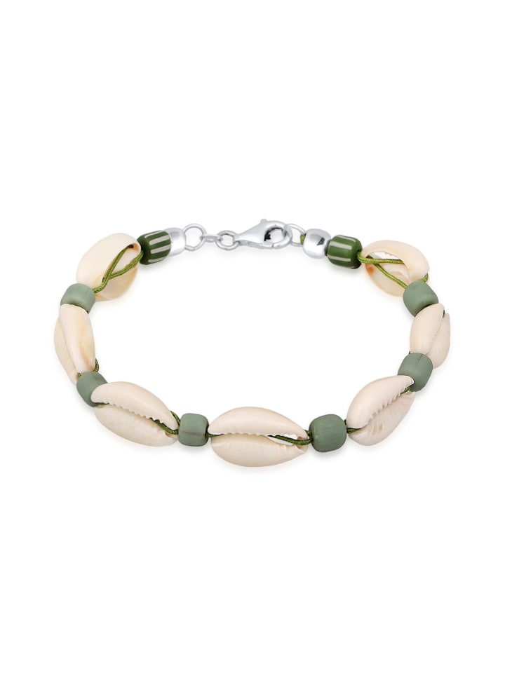 KUZZOI Armband 925 Sterling Silber Muschel in Grün günstig kaufen