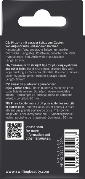 ZWILLING Beauty Classic Pinzette, gerade - silver Pinzette