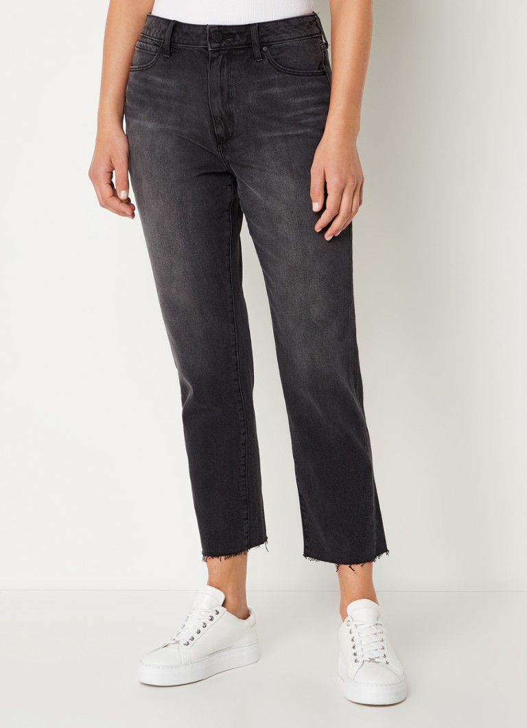 Articles Of Society Eleele high waist straight leg cropped jeans with colored wash