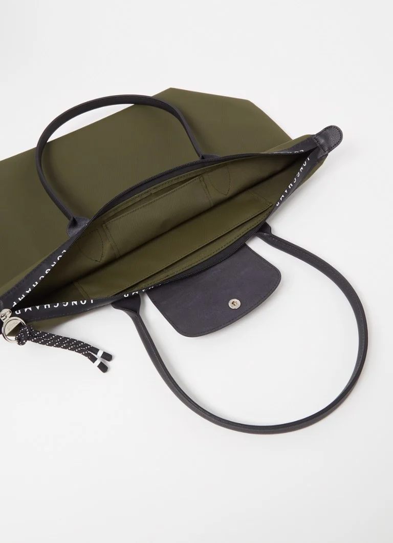 Geantă tote Longchamp Le Pliage Energy, mărimea L, cu detalii din piele.