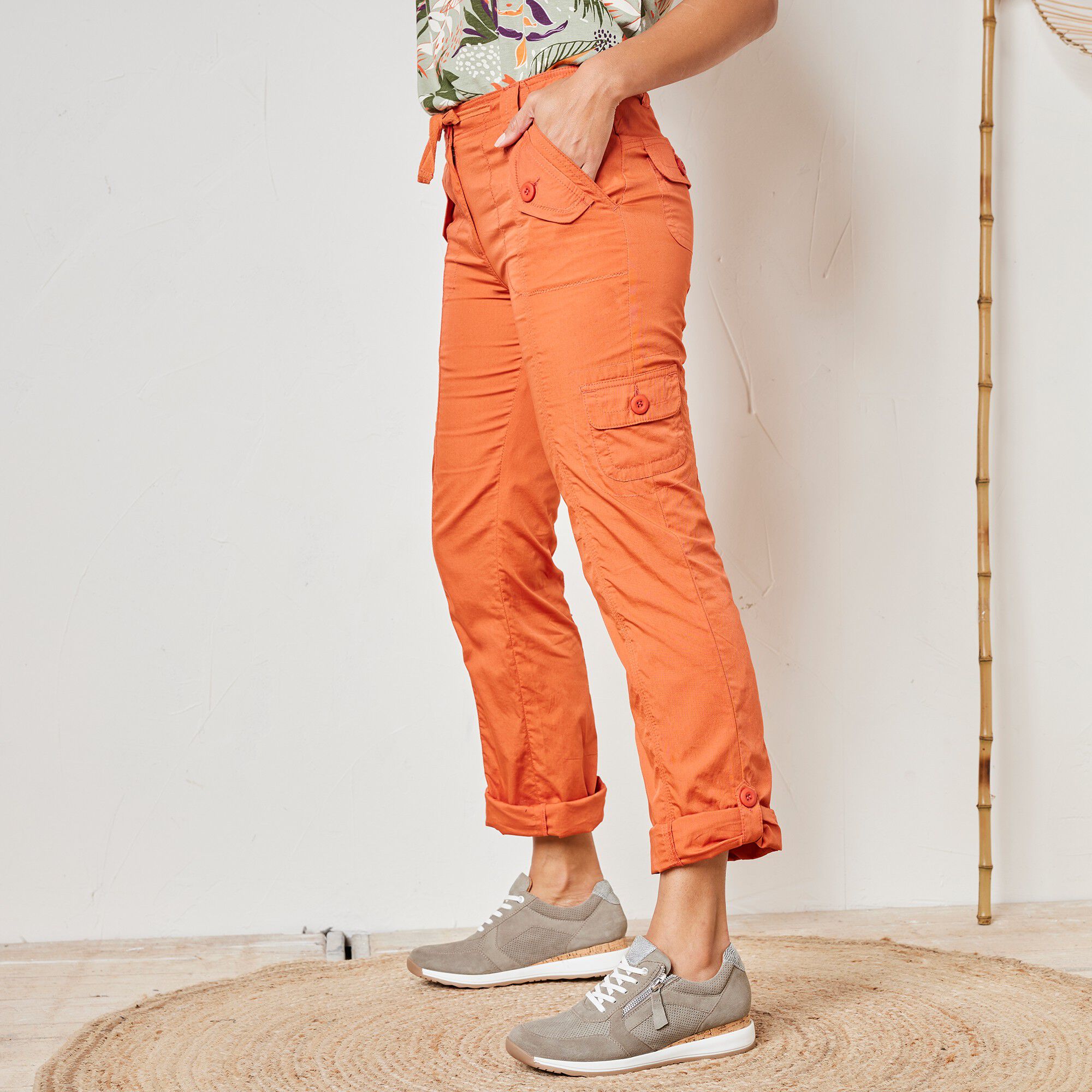 Pantalon battle retroussable
