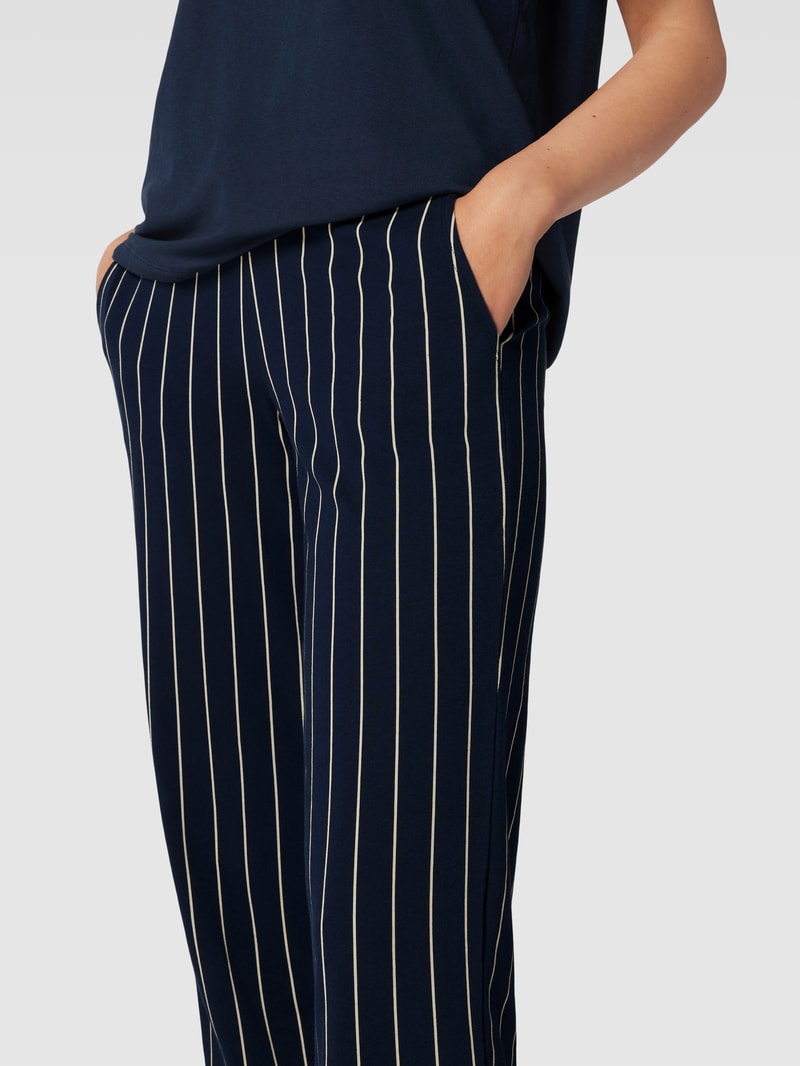 Pyjama aus Baumwoll-Modal-Mix in marineblau