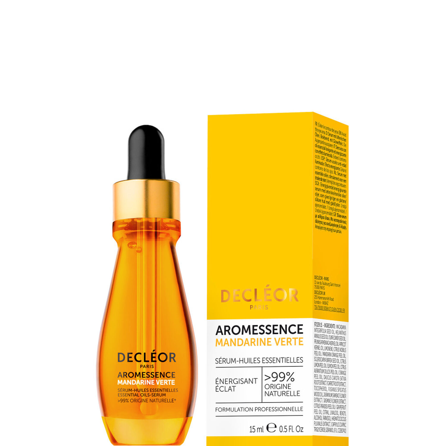 Decléor Aromessence Sérum Huiles Essentielles Mandarine Verte Sérum Visage Eclat Lissant 15 ml