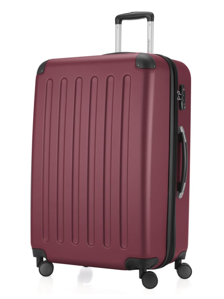 Hauptstadtkoffer Spree - Großer Koffer erweiterbar XL Trolley Aufgabegepäck, TSA, in Dunkelrot günstig kaufen L