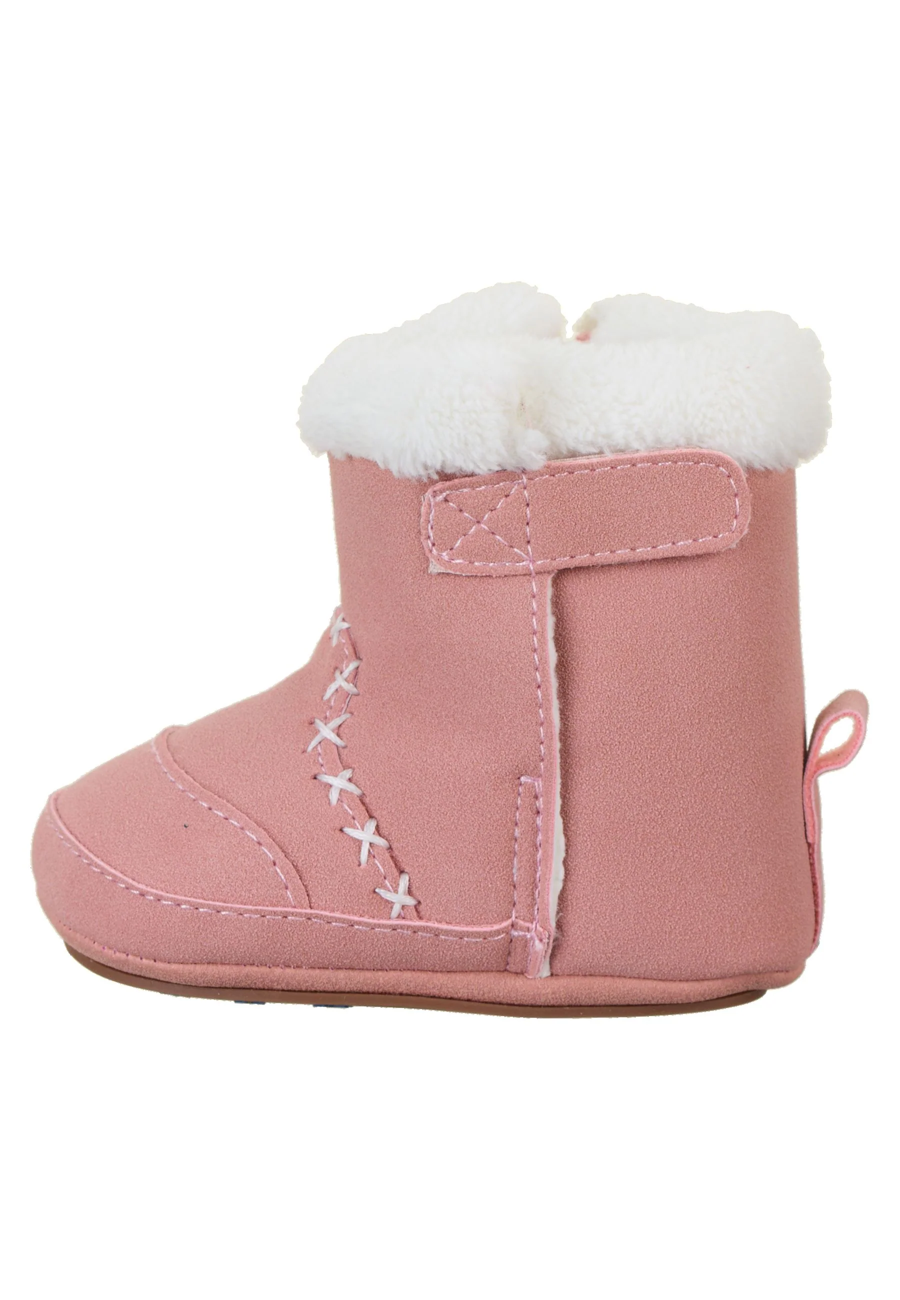 Baby-Stiefel aus Kunstleder uni, rutschfeste Sohle