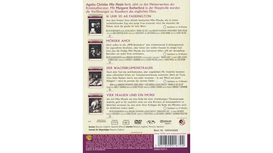 Miss Marple - Box Set  [4 DVDs]