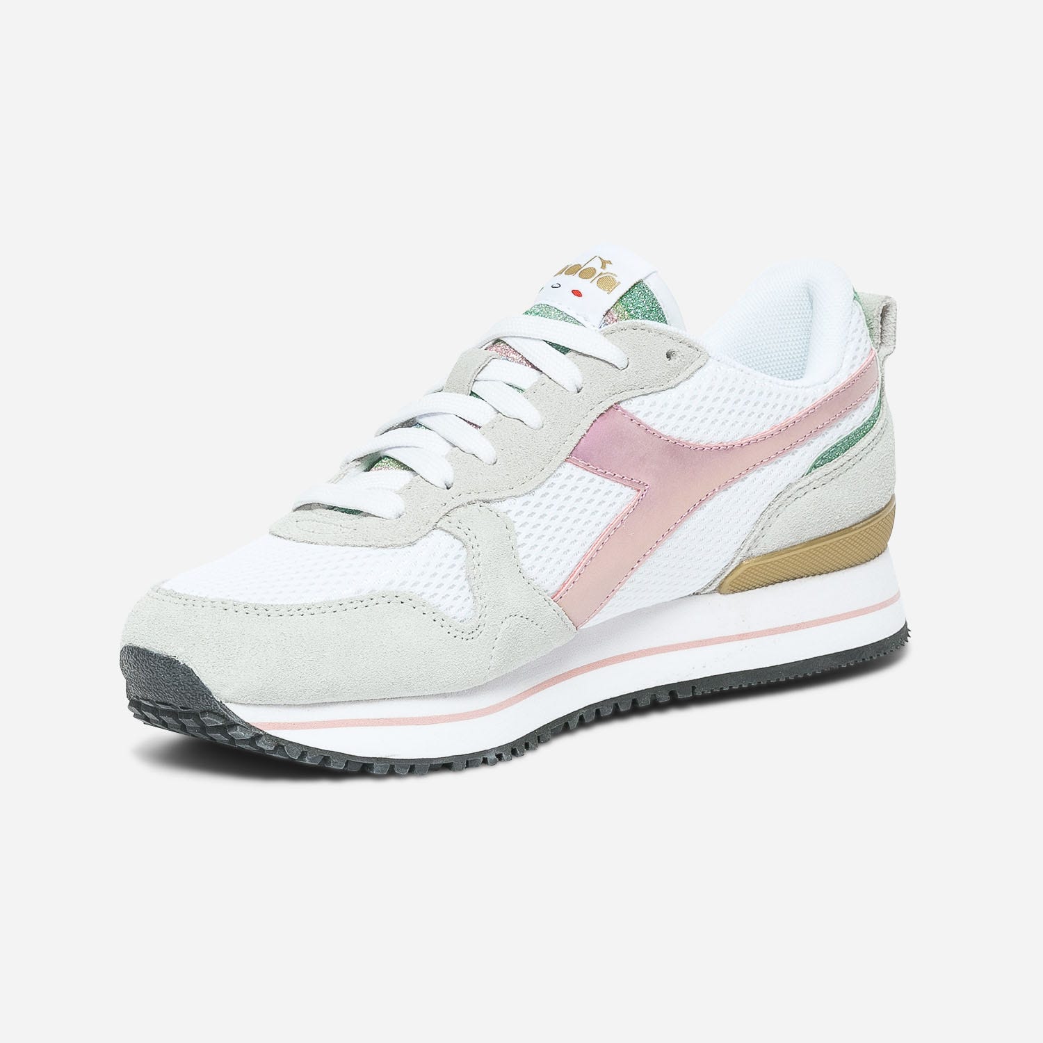 Tennis femme DIADORA beige et rose