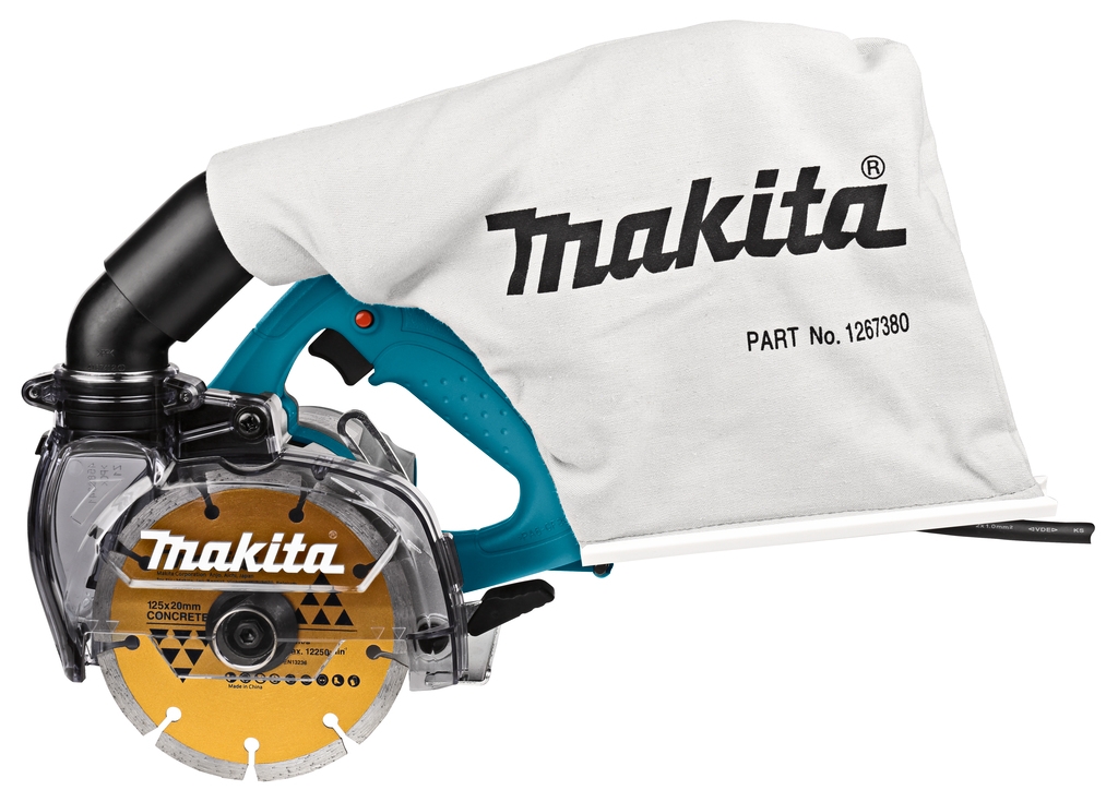 Scie diamantée Makita 4100KB 230V, diamètre 125 mm, pour travail à sec