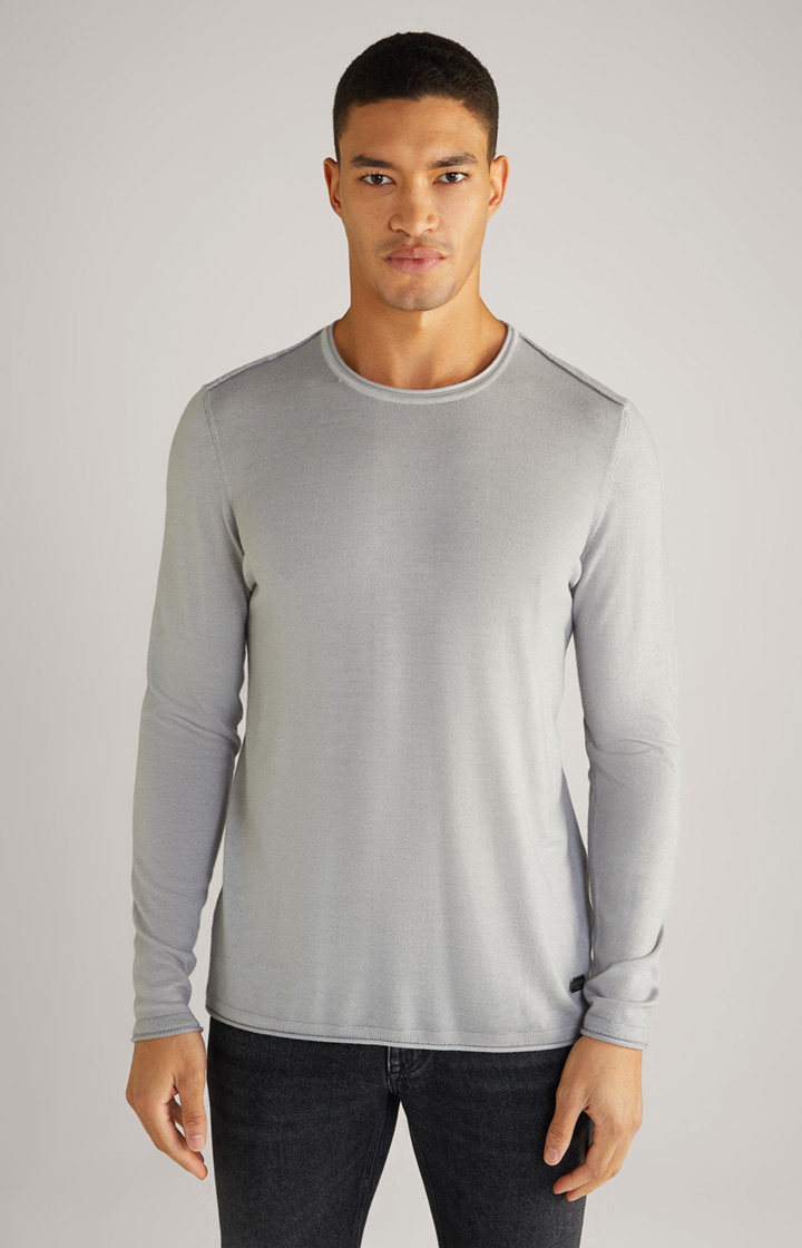 Merinowoll-Pullover Lelios in Grau