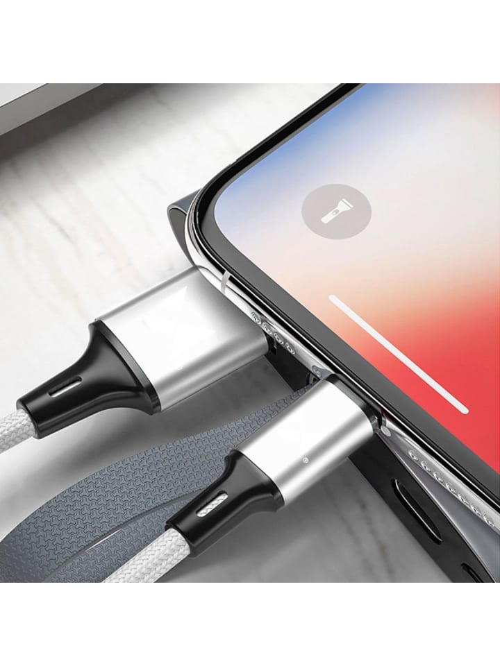 Wozinsky Ladekabel USB Kabel - iPhone Anschluss 2.4A 1m Weiß in Weiß günstig kaufen onesize