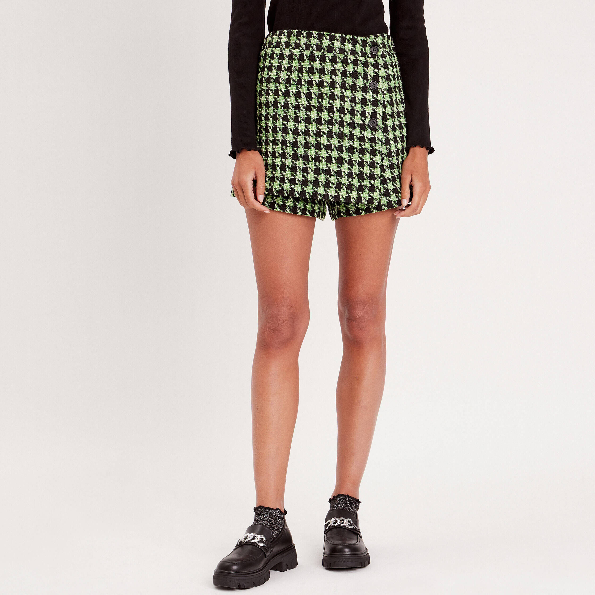 Jupe-short droite noir femme | Cache Cache