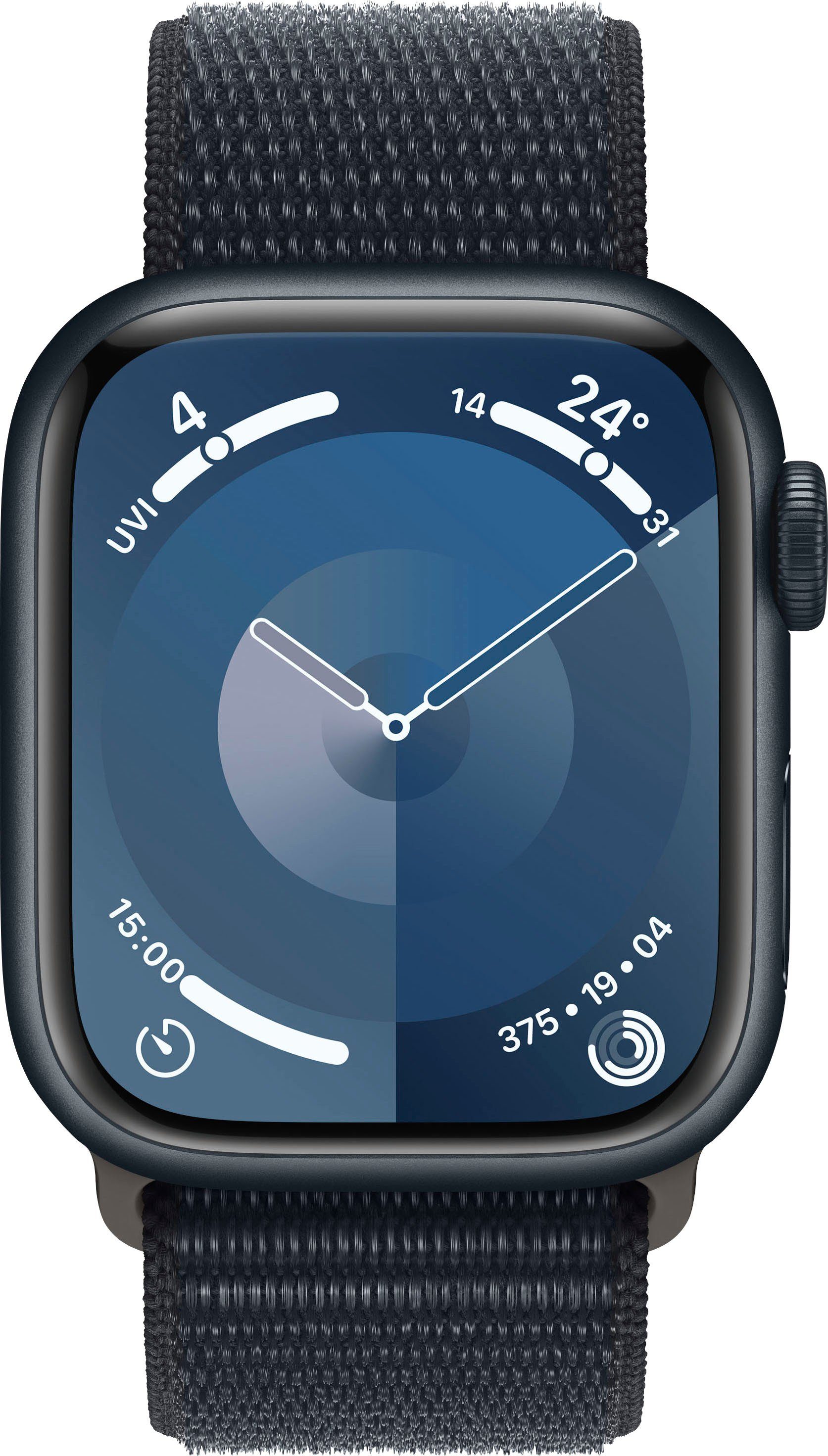 Apple Watch Series 9 GPS Aluminium 41mm Smartwatch (4,1 cm/1,69 Zoll, Watch OS 10), Sport Loop