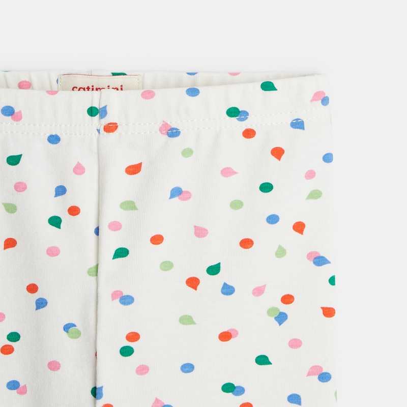 Legging bébé fille blanc à pois Catimini