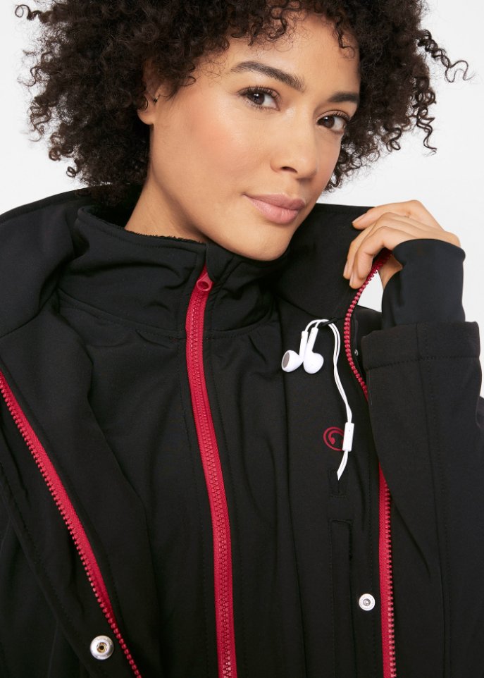 Stretch-Softshelljacke, 2 in 1-Optik