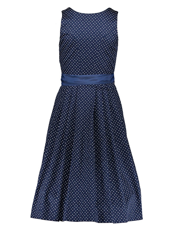 Turi Landhaus Dirndl in Dunkelblau/ Hellblau günstig kaufen