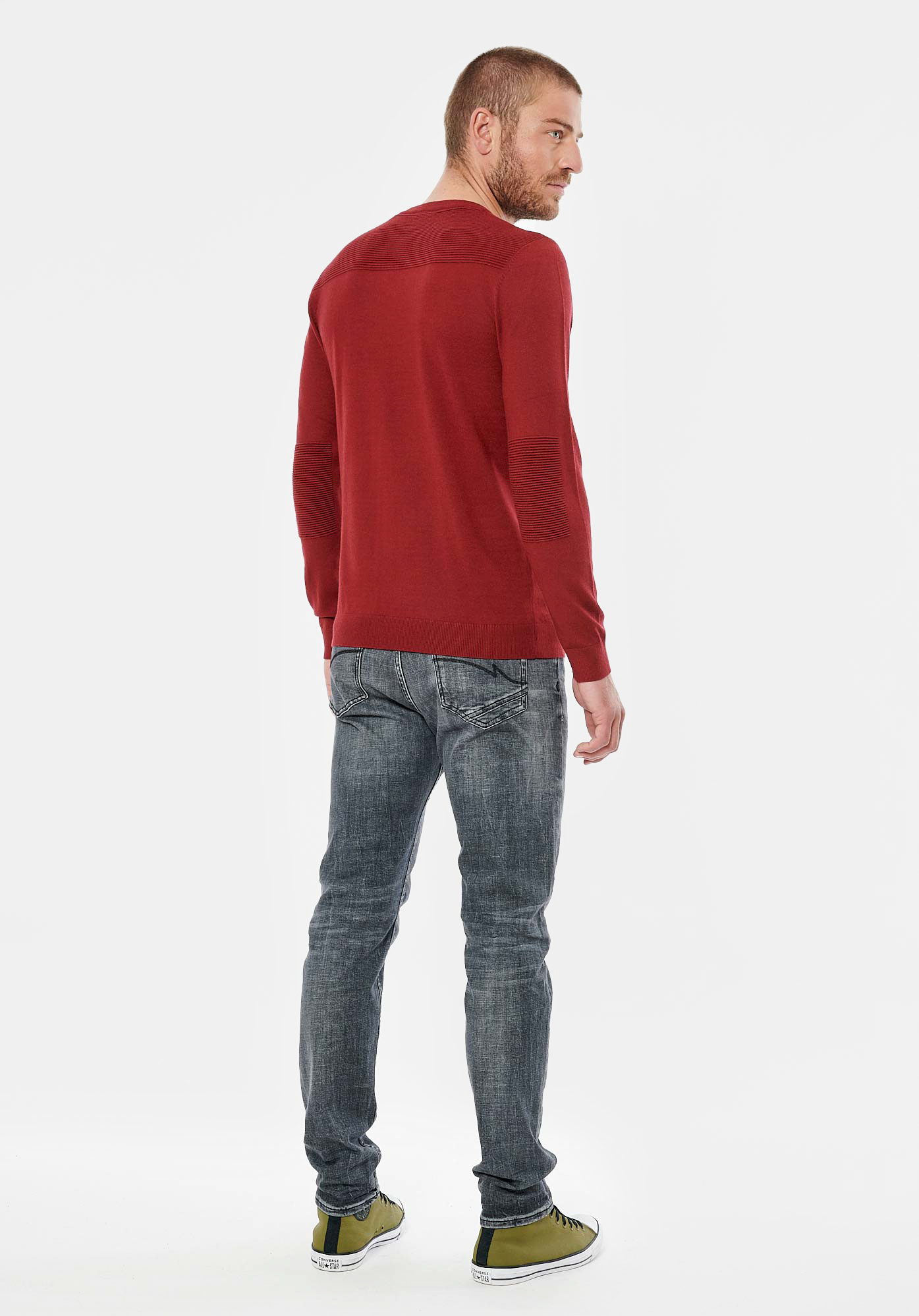 VYLA   Pull bordeaux homme