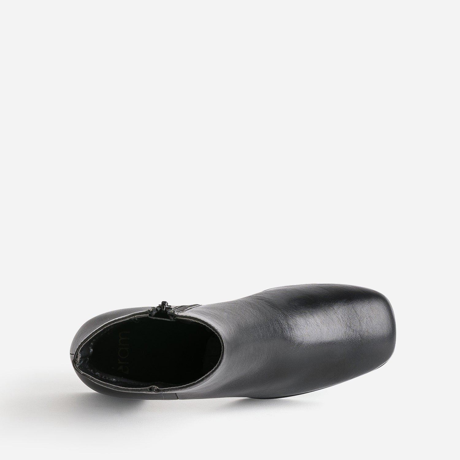 Boots noir en cuir à plateforme