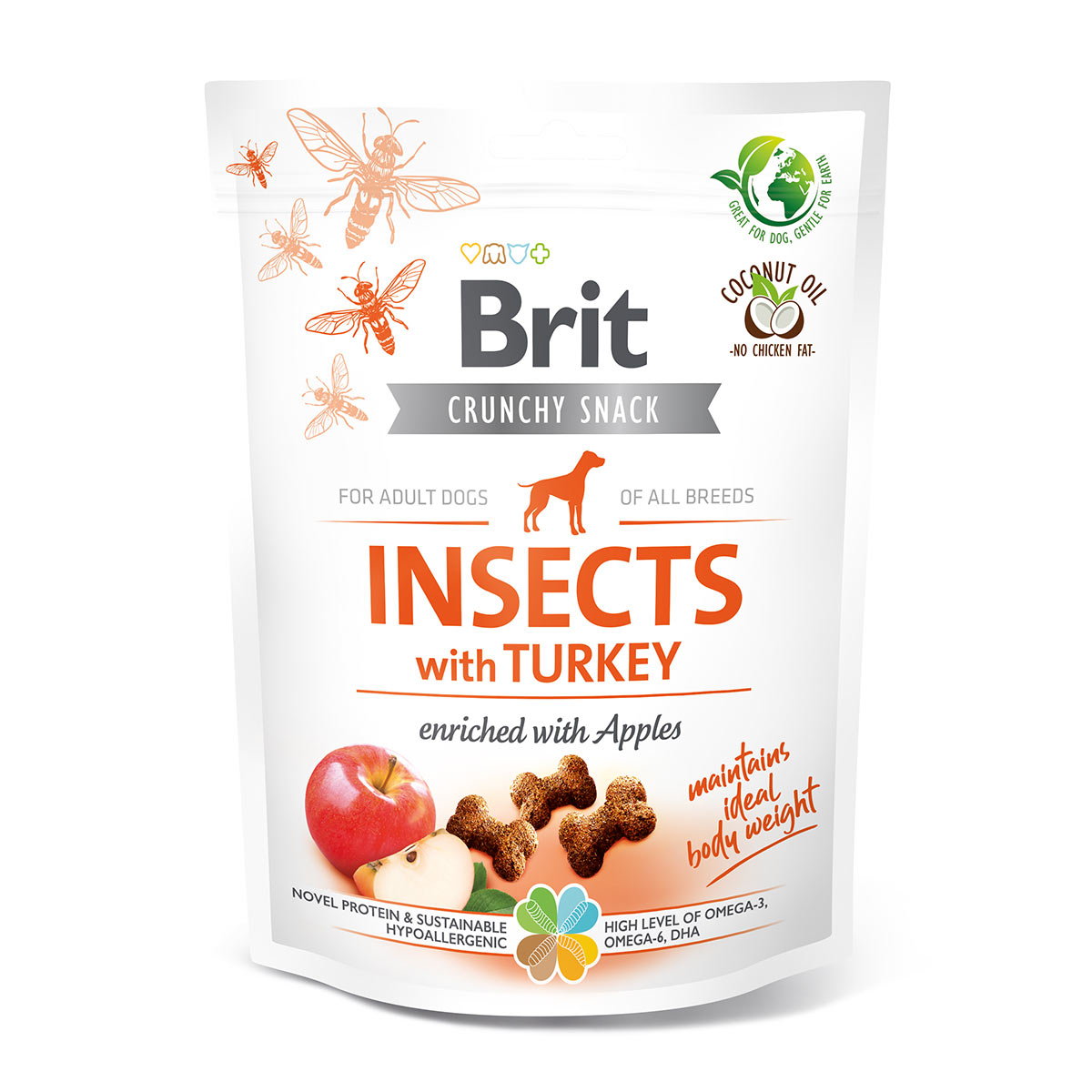 Brit Crunchy Cracker-Insekten, Truthahn und Äpfel bei ZooRoyal