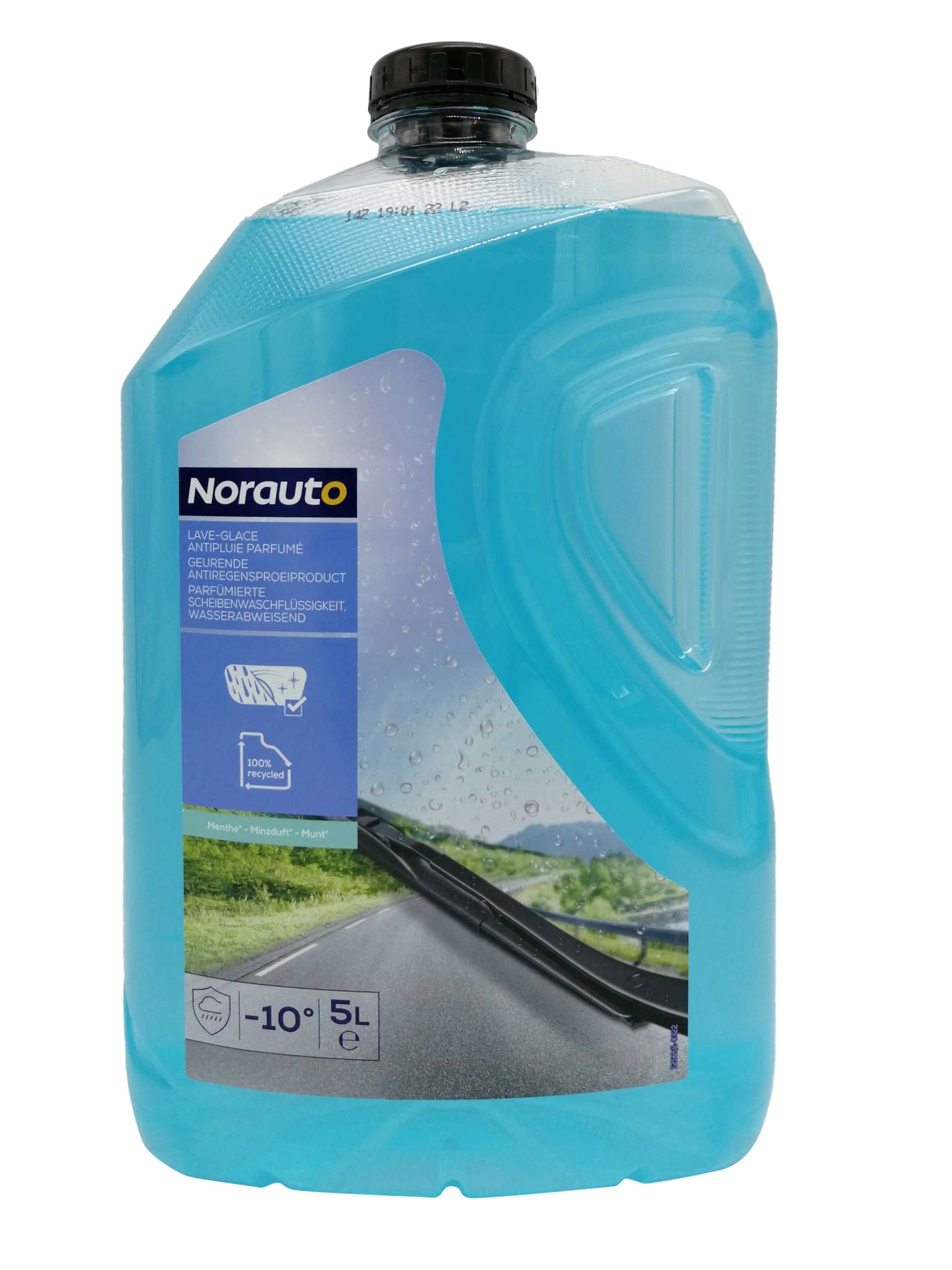 Norauto Scheibenwaschflüssigkeit für das ganze Jahr mit Minzduft, -10 °C regenfest, 5 l - ATU