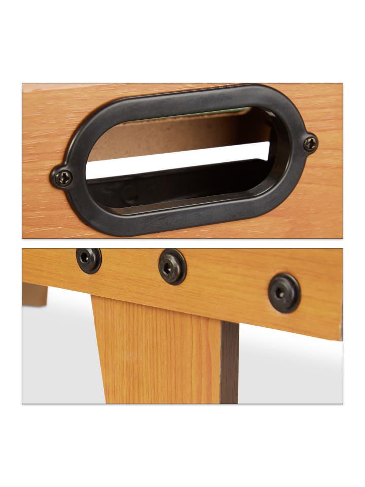 relaxdays Tischkicker in Grün/Braun günstig kaufen onesize