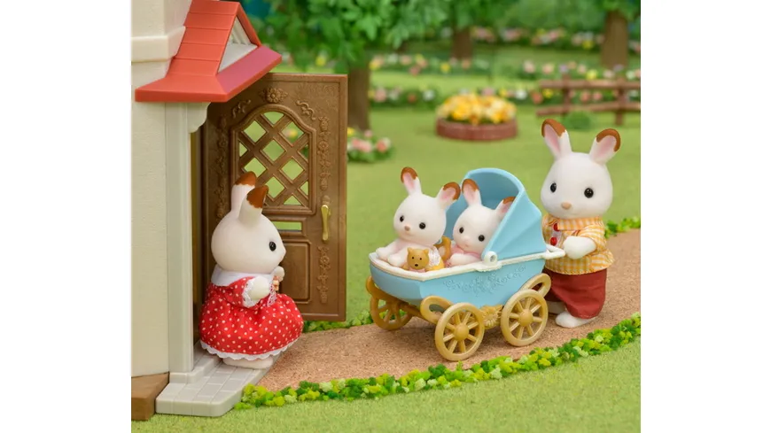 Sylvanian Families - Schokoladenhasen Zwillinge mit Kinderwagen