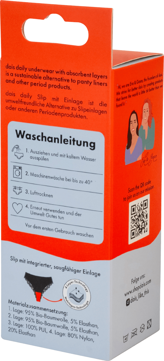 Tagesslip mit Einlage schwarz Gr. M, 1 St