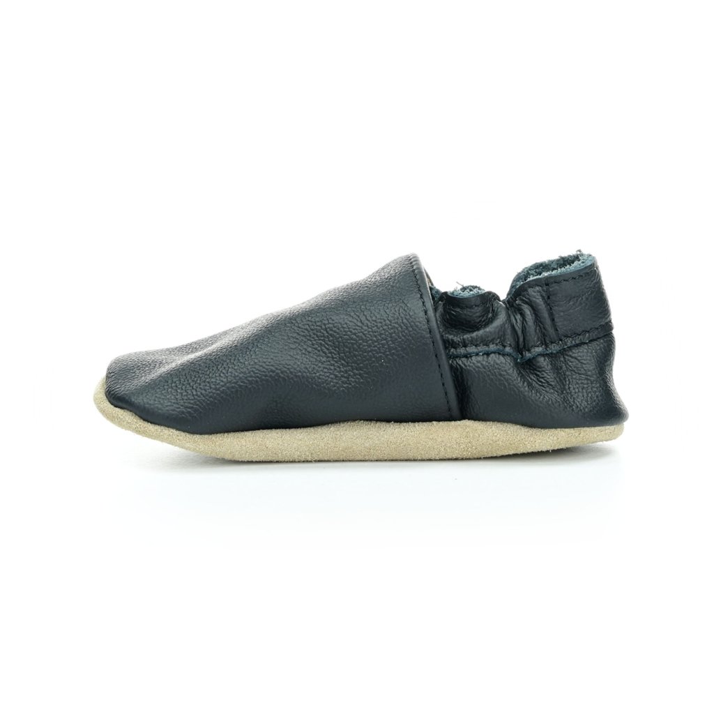 baBice Plain Black schwarze Krabbelschuhe