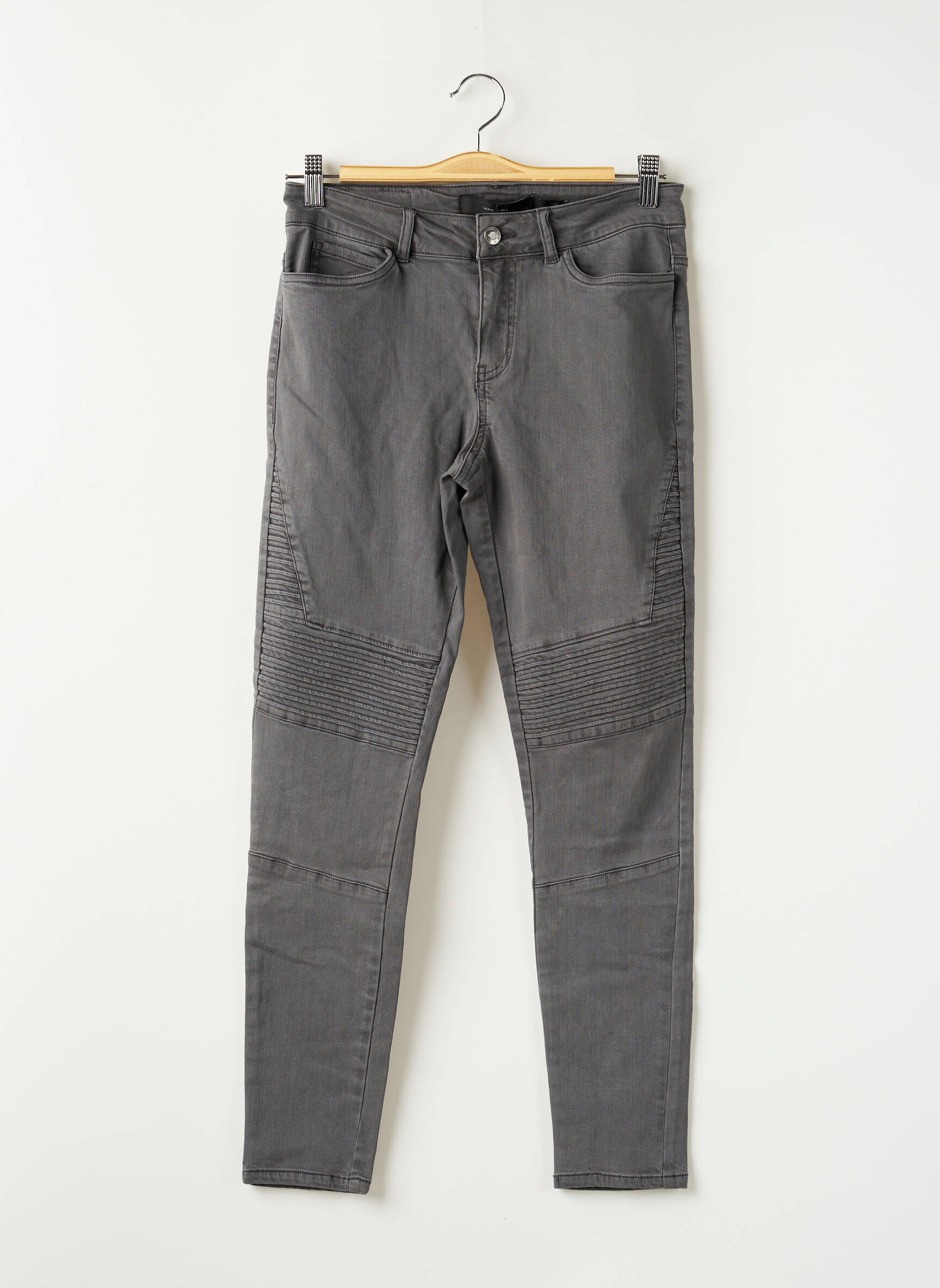 Vero Moda Jeans Coupe Slim Femme couleur gris