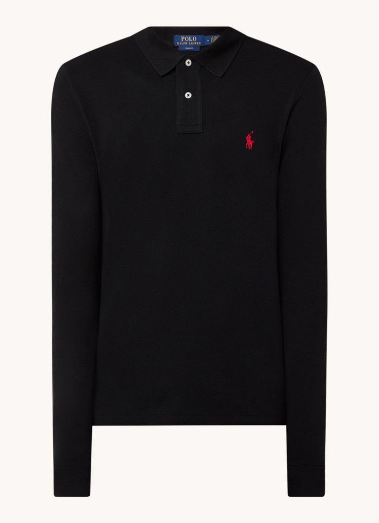 Ralph Lauren pieguļošs garroku polo krekls ar garām piedurknēm
