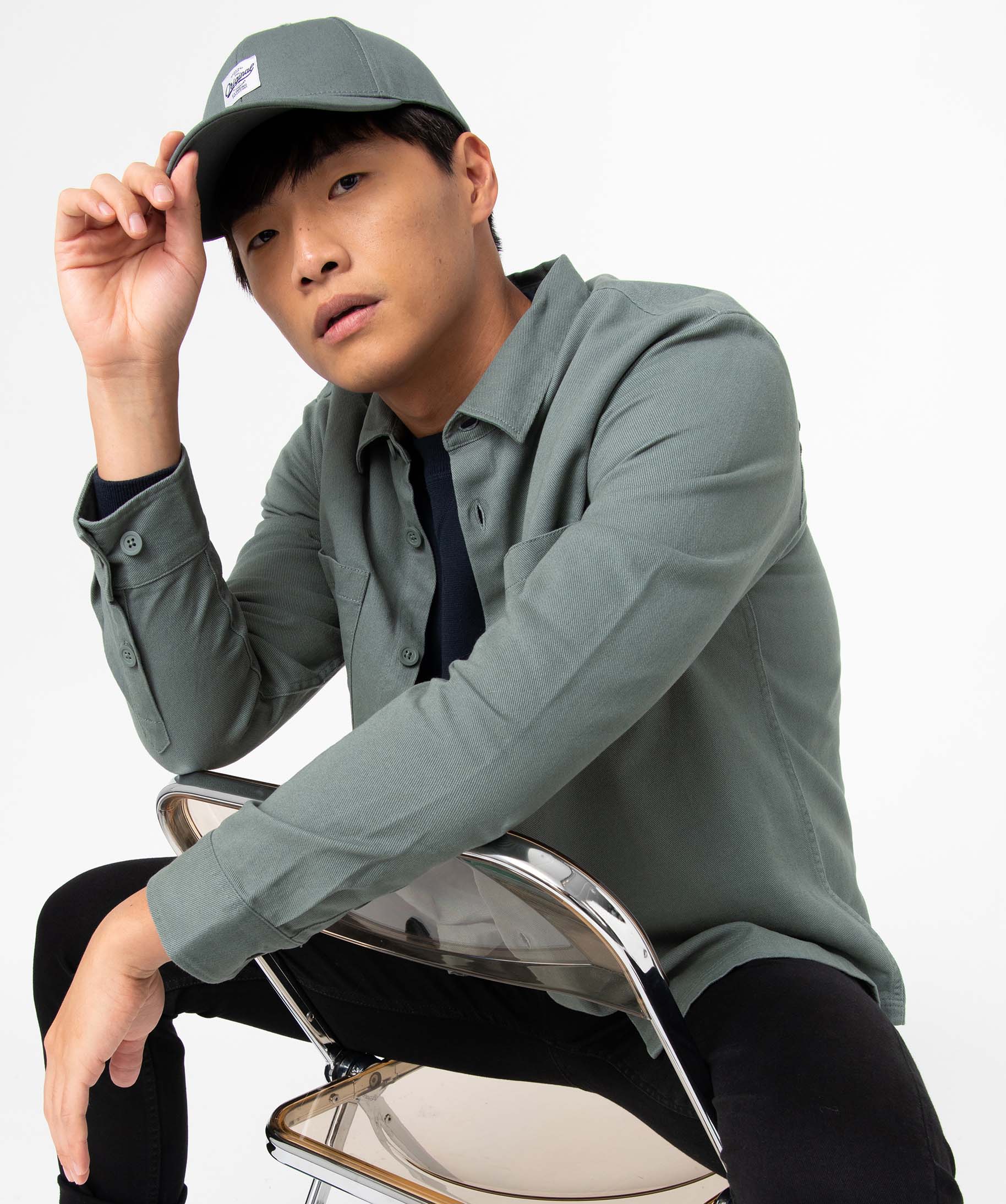 Casquette homme unie avec petit patch kaki | GEMO