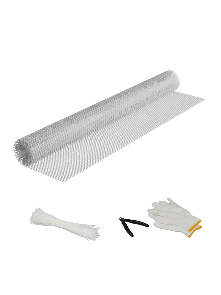 relaxdays Volierendraht in Silber - (B)2,1 x (H)1,1 m günstig kaufen onesize