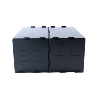 Black Paint Rack: Eckteil mit Schubladen