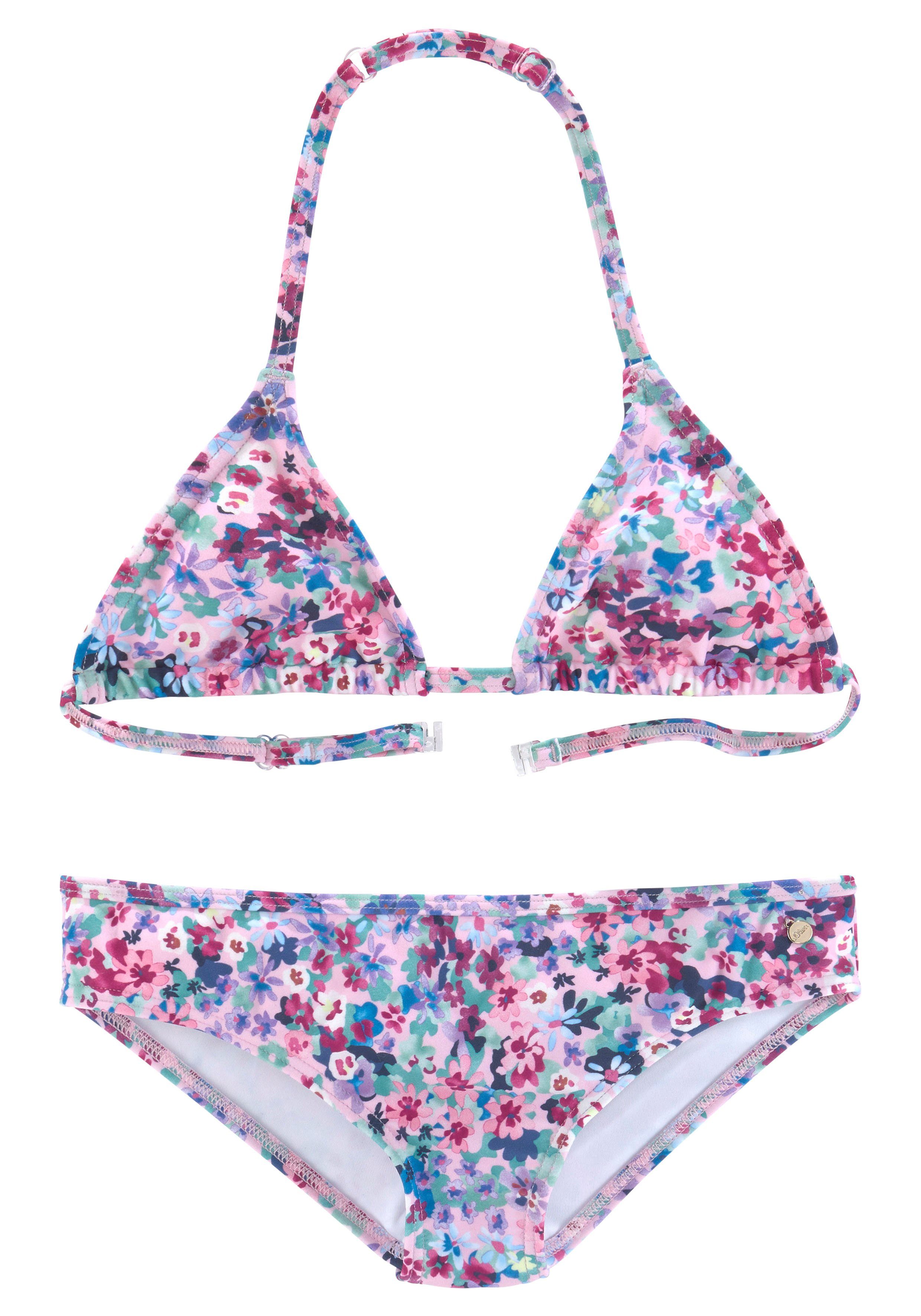 s.Oliver Triangel-Bikini mit sommerlichem Blumendruck