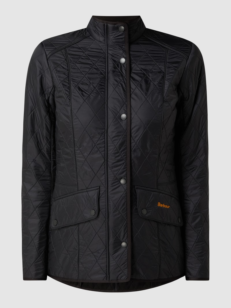 Steppjacke mit Fleecefutter Modell 'Cavalry' in schwarz
