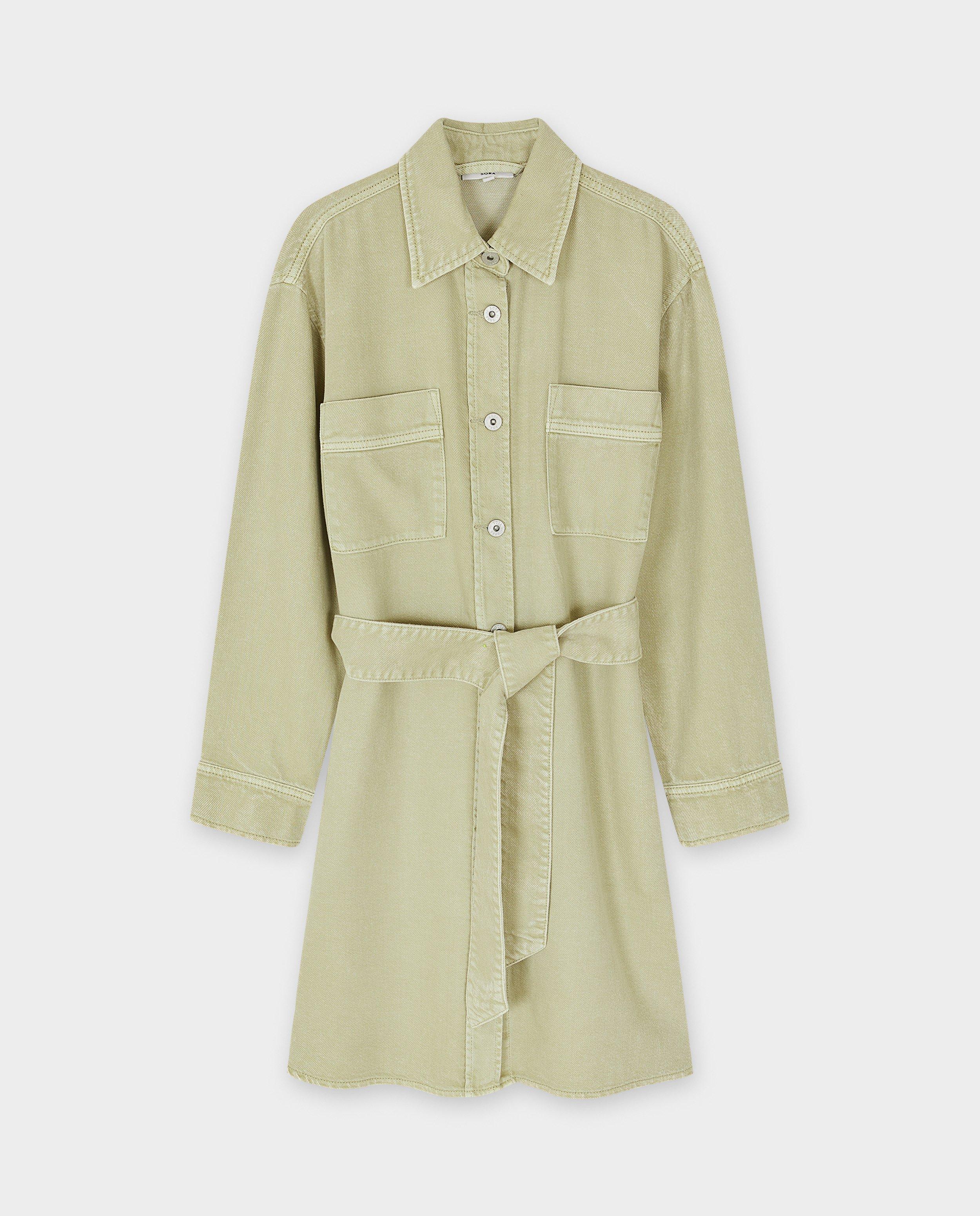 Sora Grön khaki denimklänning
