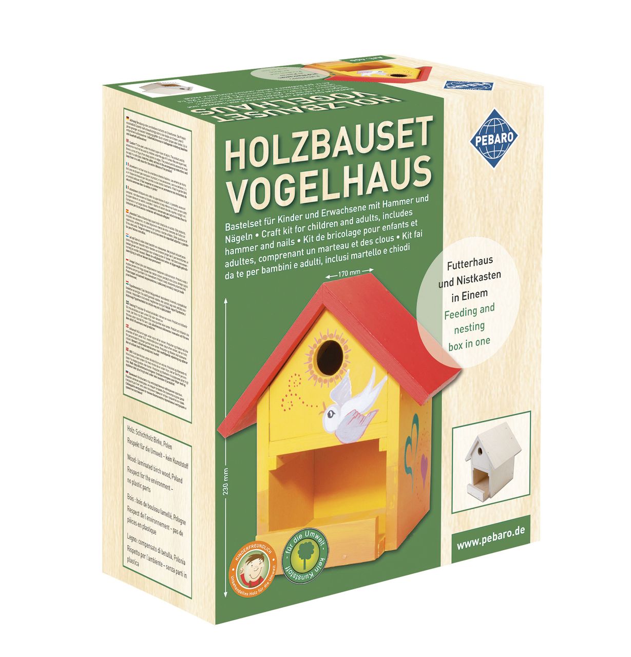 PEBARO Holzbauset Vogelhaus