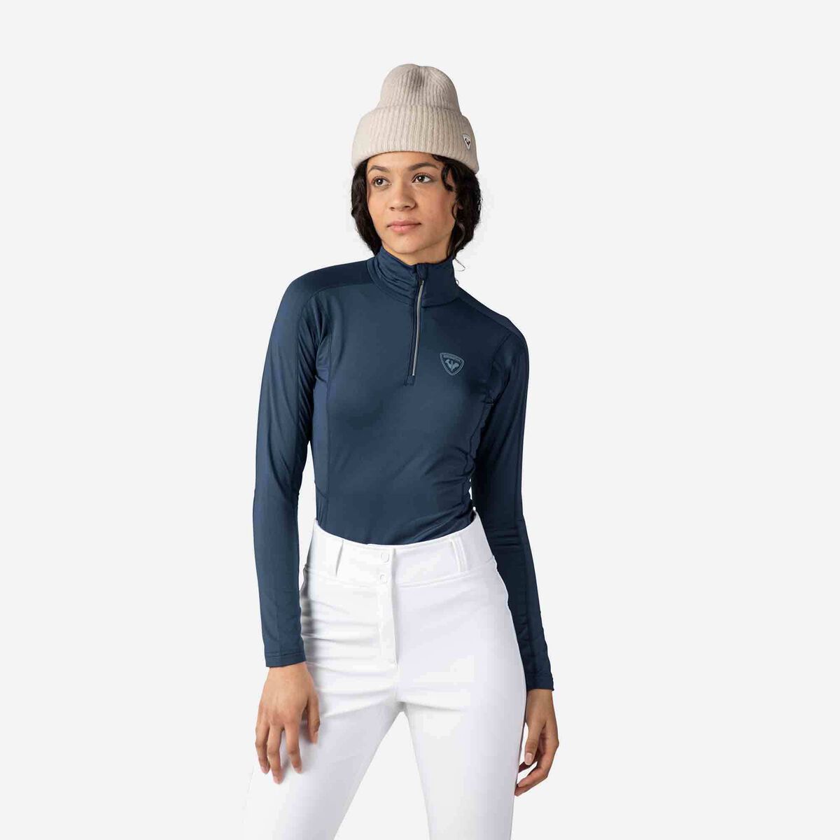 Damenoberteil Baselayer Classique mit halbem Reißverschluss