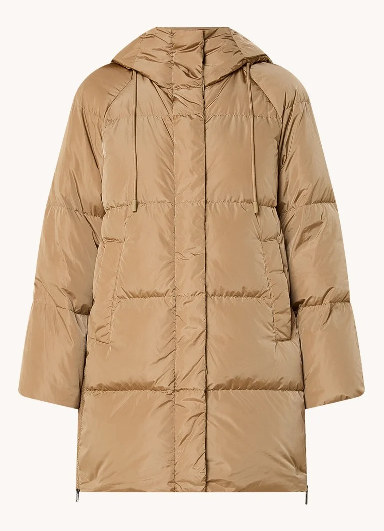 MaxMara Newbembo Steppmantel mit Kapuze und aufgesetzten Taschen