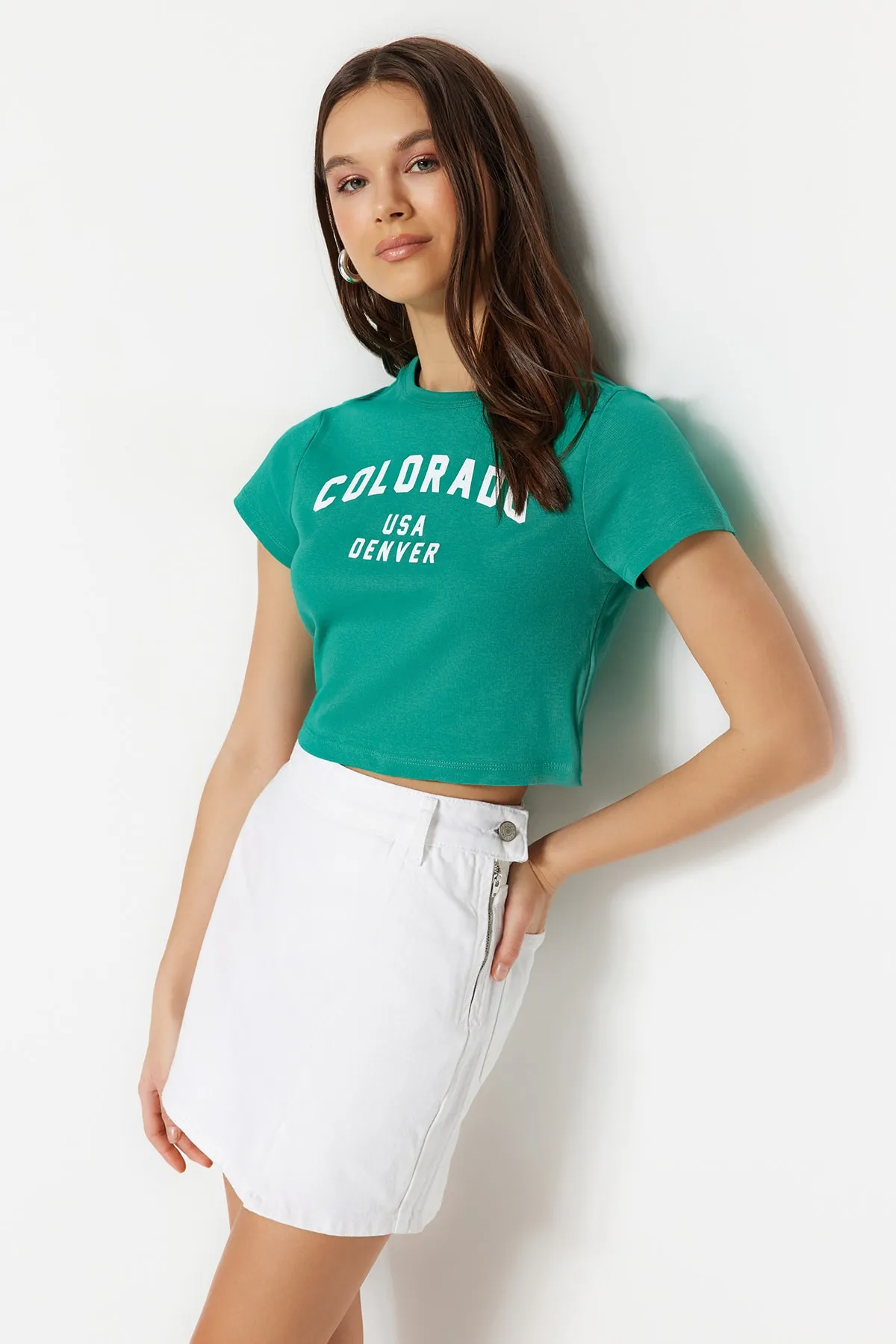 Trendyol Collection  Shorts - Weiß - Hoher Bund