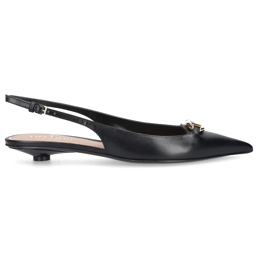 Valentino Garavani - Sling-Ballerinas VLOGO Nappaleder - schwarz