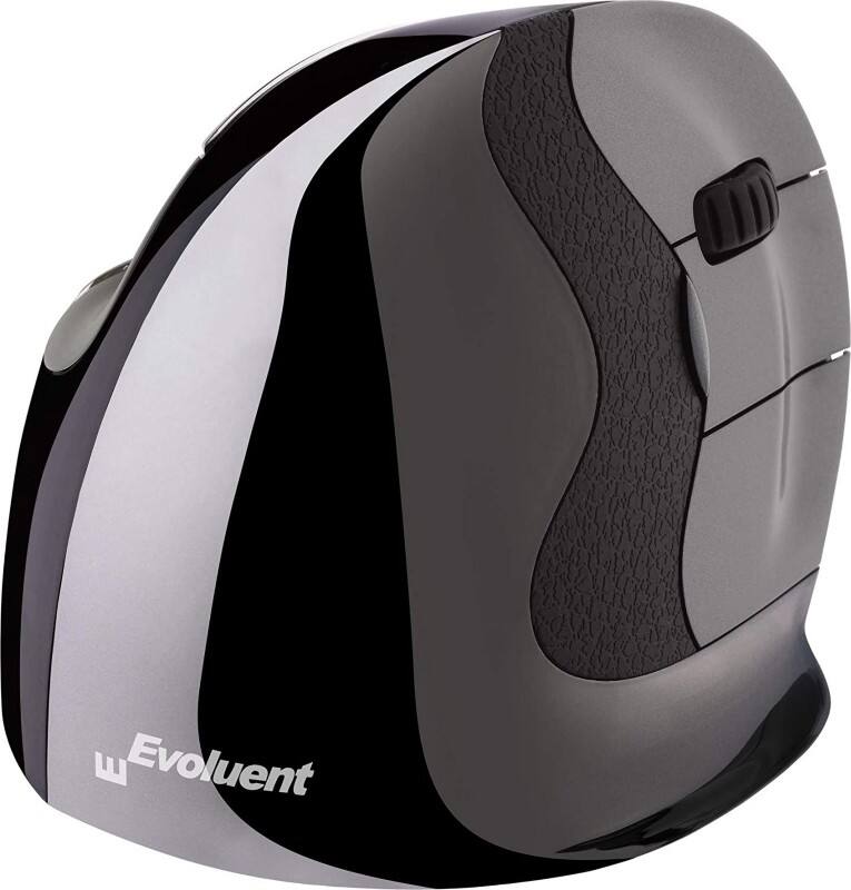 Evoluent Vertical Mouse Kabellose Laser USB Maus Grau