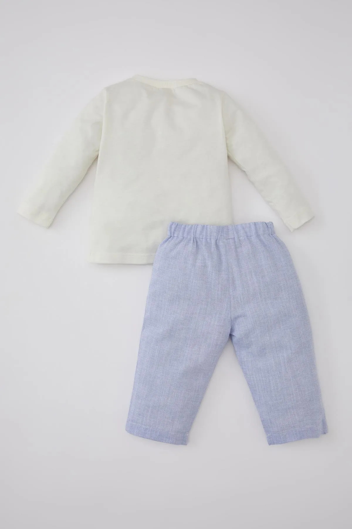 DeFacto  Gestreiftes, langärmliges Pyjama-Set aus Webstoff für Babys (J)